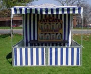Carnival Booth - Full (Blue and White Stripe)